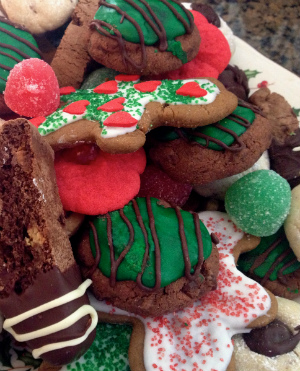 A Christmas isn't complete without Christmas cookies on the table. A Christmas isn't complete without Christmas cookies on the table.