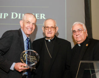 Jim McIngvale, Archbishop Joseph Fiorenza, Fr. Donald Nesti, CSSp (photo by: Gary Fountain) Jim McIngvale, Archbishop Joseph Fiorenza, Fr. Donald Nesti, CSSp (photo by: Gary Fountain)