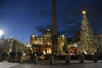 2019 Vatican nativity scene and Christmas tree Image of 2019 Vatican nativity scene and Christmas tree